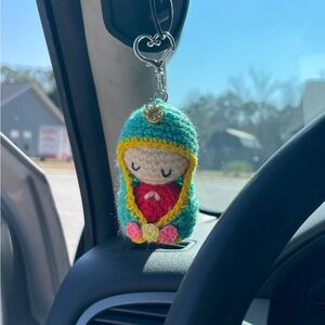 Virgen de Guadalupe keychain crochet - Virgen de Guadalupe llavero